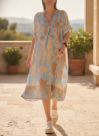 Lennox | Women's Floral Midi Dress with Relaxed Fit