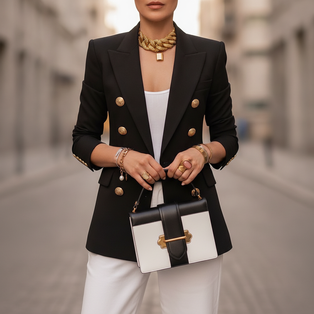 Nicolette | Women's Chic Double-Breasted Blazer Trousers Set