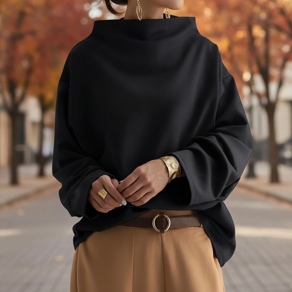 Aria | Women's Warm Oversized Neck Blouse
