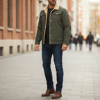 Idris | Men's Sherpa-Lined Collar Jacket with Chest Pockets