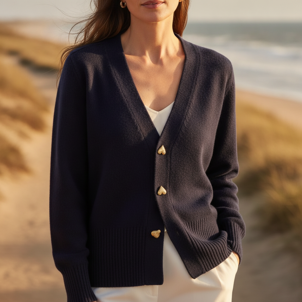 Calla | Women's Comfort Cardigan with Heart Buttons