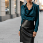 Marlowe | Women's Elegant Drape Neck Blouse