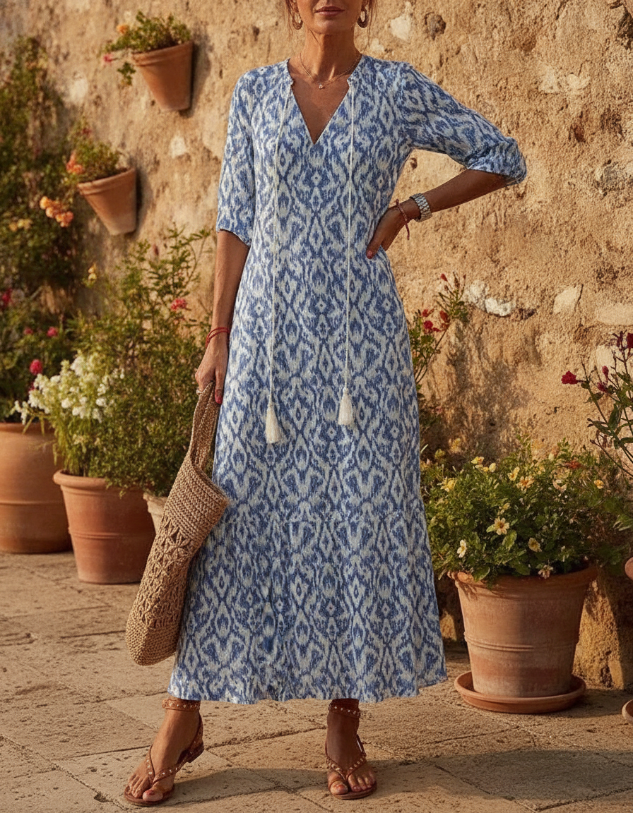 Mette | Women's Printed Summer Maxi Dress