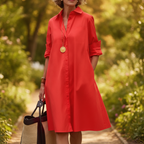 Nia | Women's Effortless A-Line Midi Dress