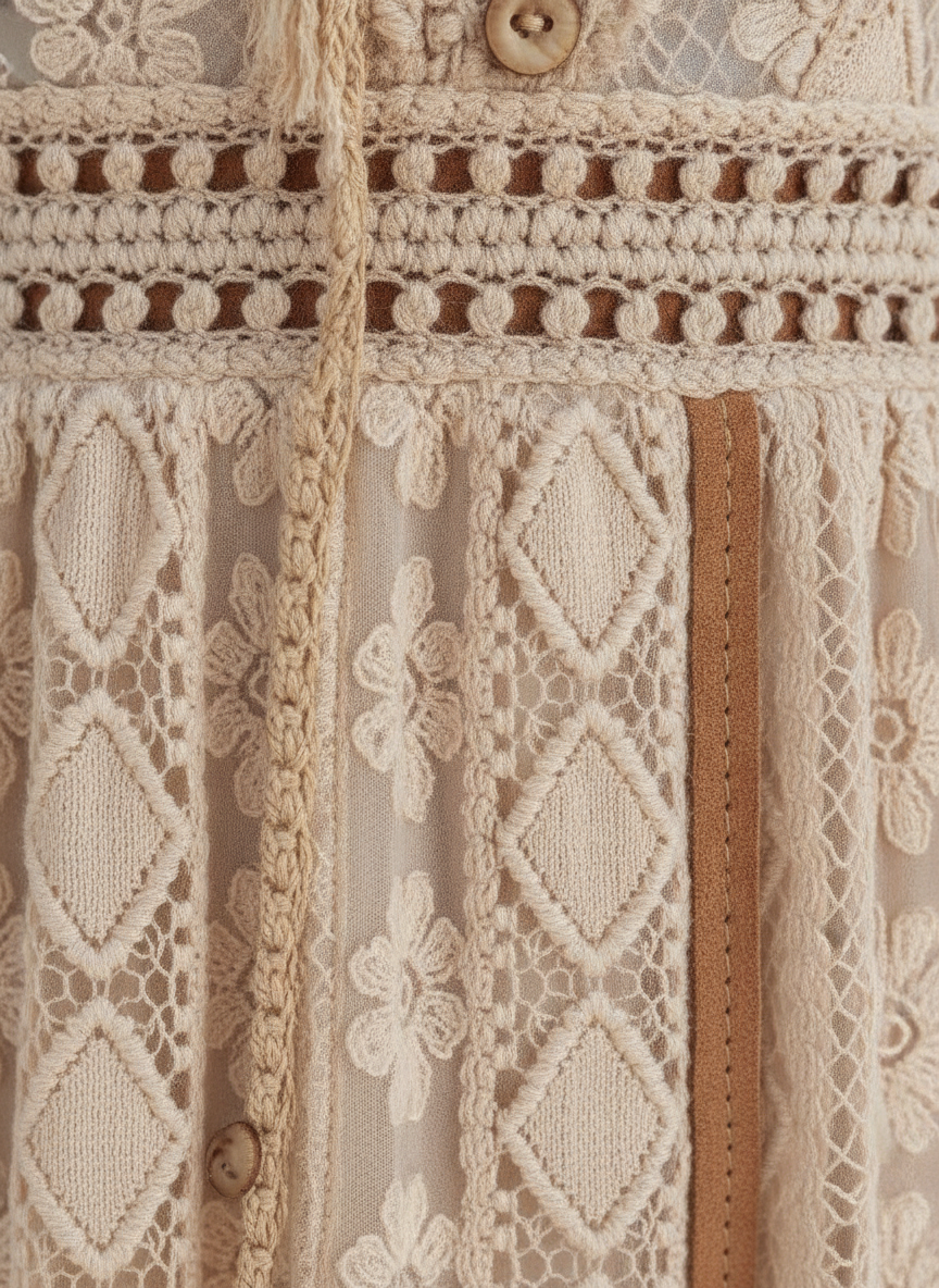 Rowan | Women's Boho Maxi Summer Dress with Lace Details