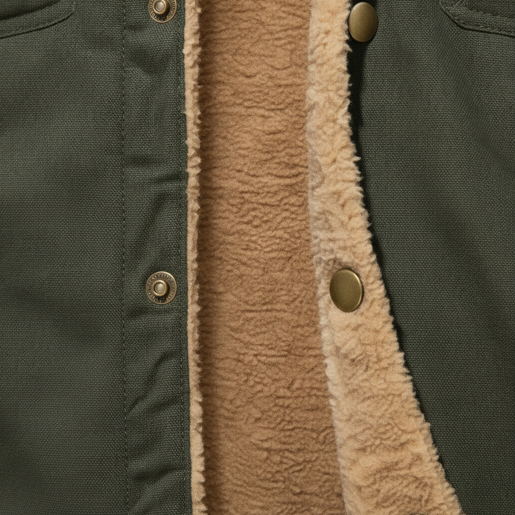 Idris | Men's Sherpa-Lined Collar Jacket with Chest Pockets