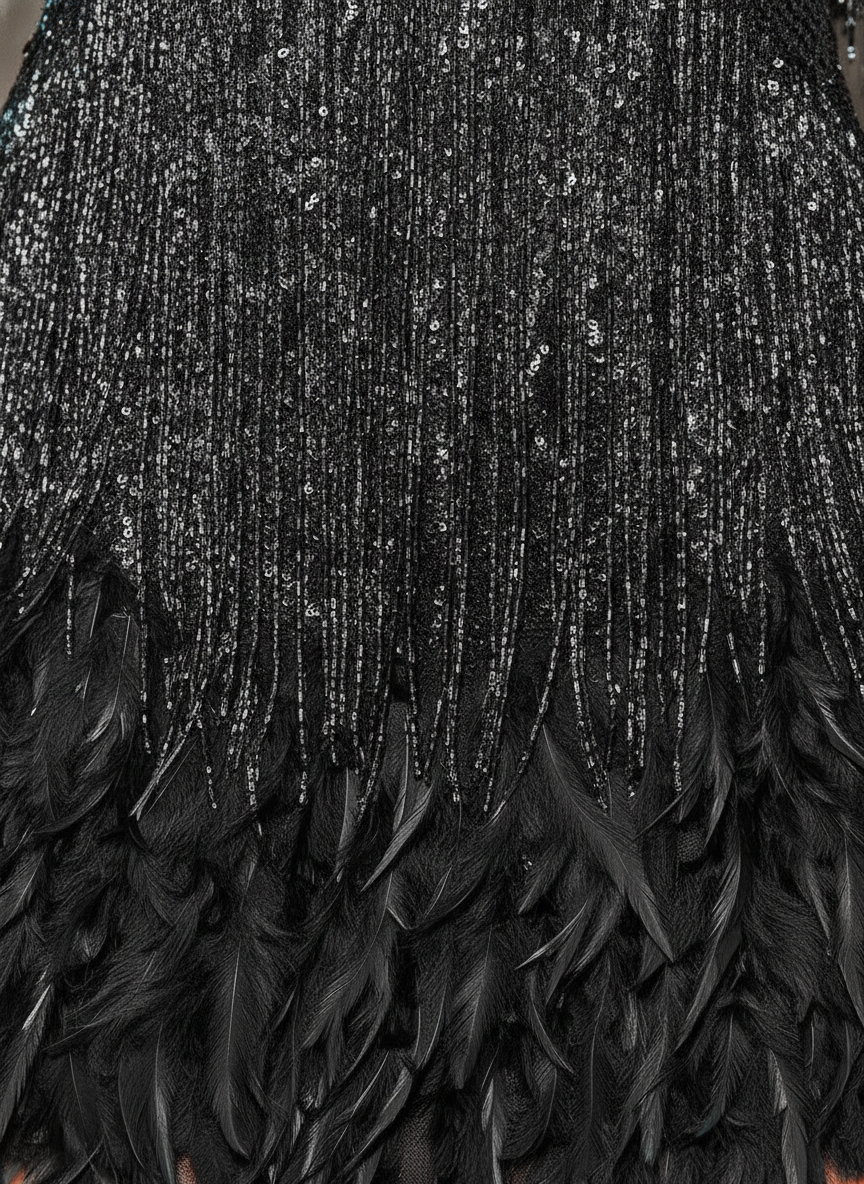 Tamsin | Women's Elegant Feather Cocktail Dress