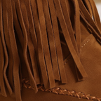 Hazel | Women's Faux Suede Fringe Ankle Boots