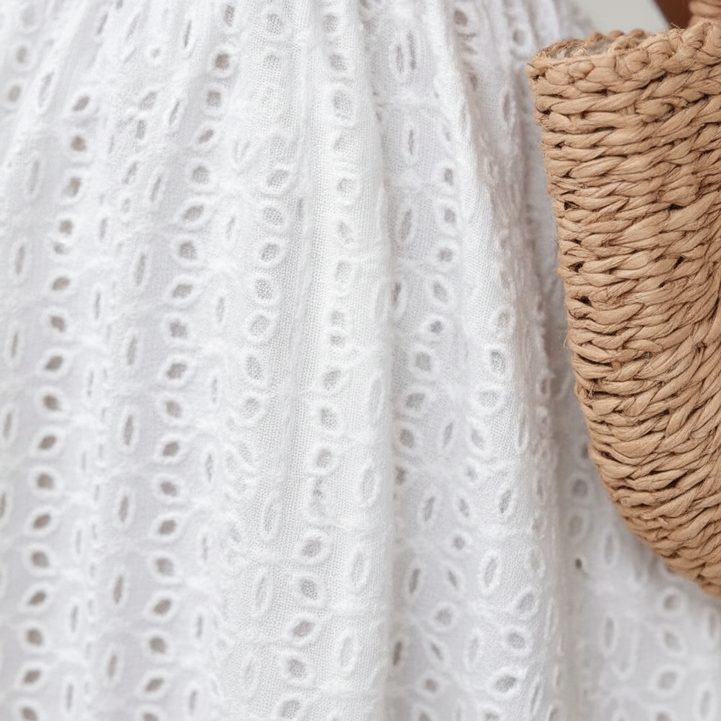 Jolene | Women's Elegant Eyelet Midi Sundress