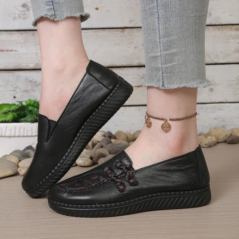 Amara | Women's Casual Mary Janes with Decorative Stitching