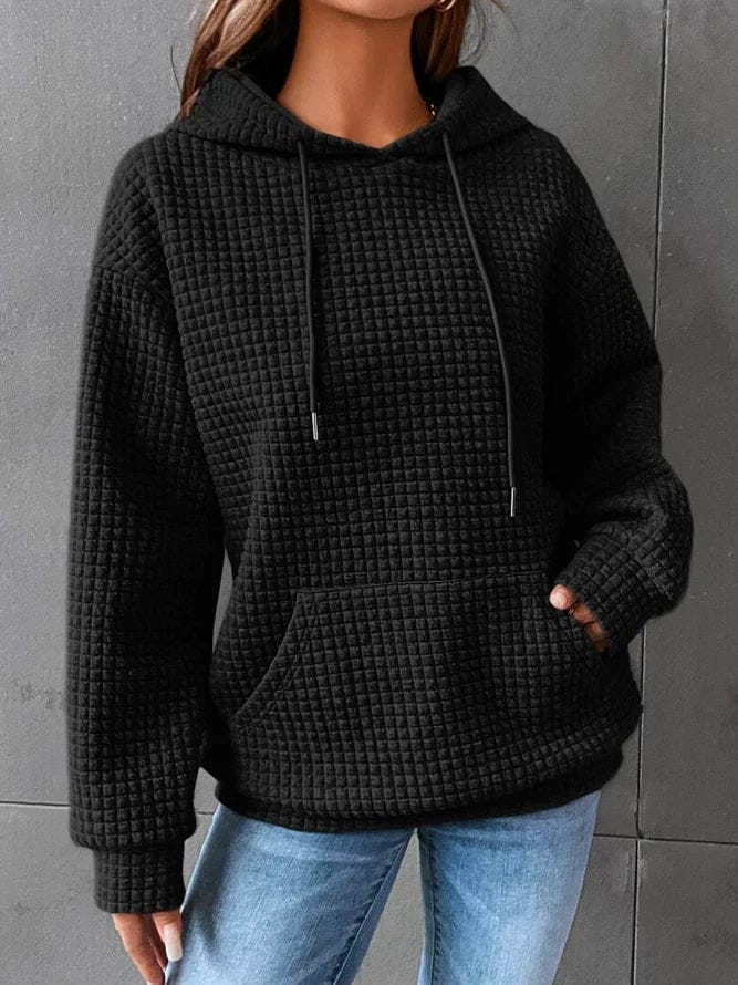 Amara | Women's Casual Waffle Knit Hoodie