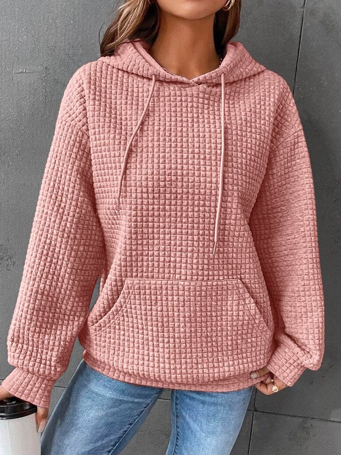 Amara | Women's Casual Waffle Knit Hoodie