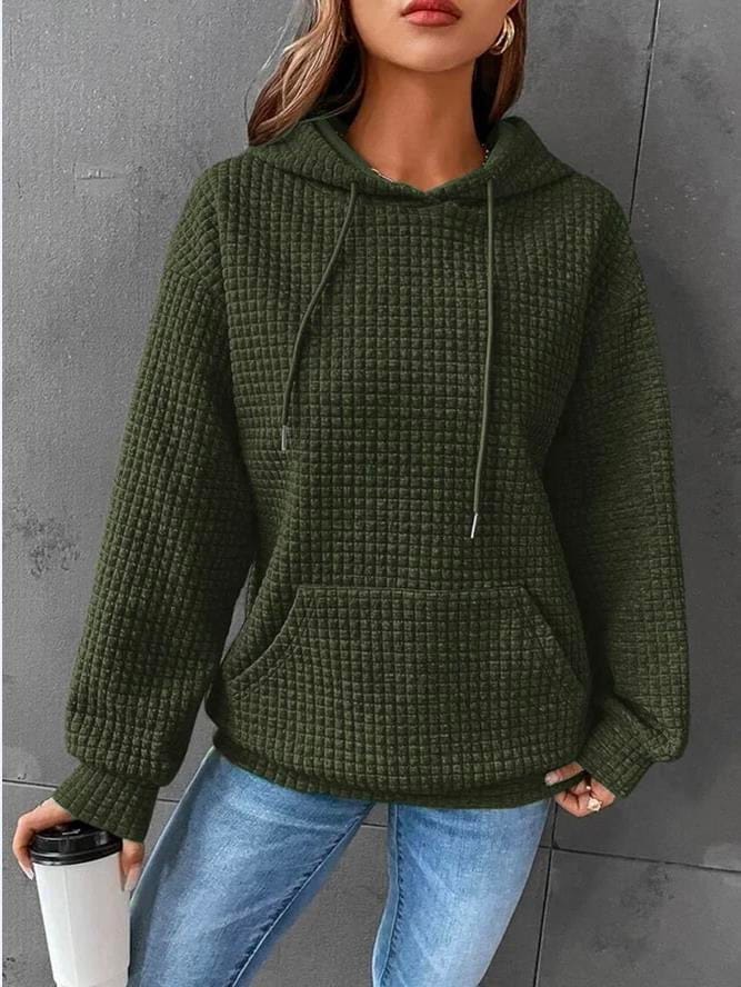 Amara | Women's Casual Waffle Knit Hoodie