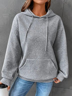 Amara | Women's Casual Waffle Knit Hoodie