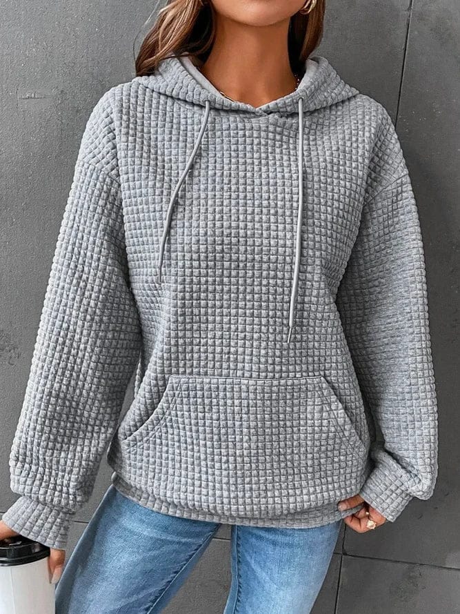 Amara | Women's Casual Waffle Knit Hoodie