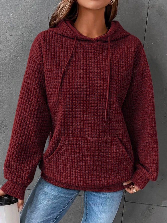 Amara | Women's Casual Waffle Knit Hoodie