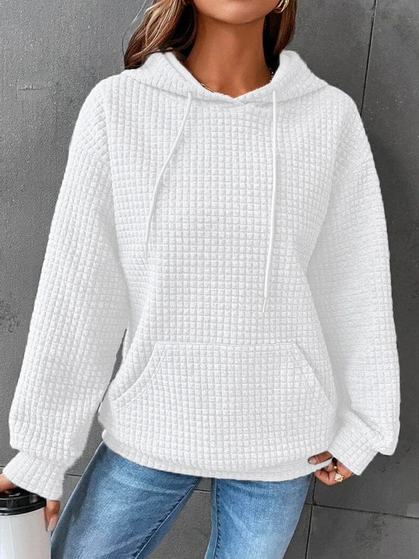 Amara | Women's Casual Waffle Knit Hoodie