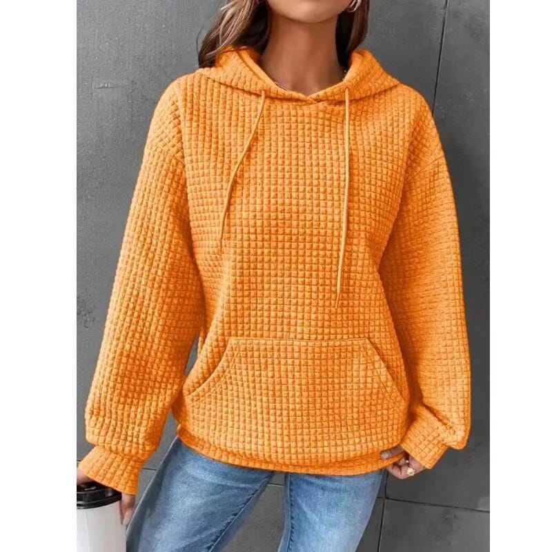 Amara | Women's Casual Waffle Knit Hoodie