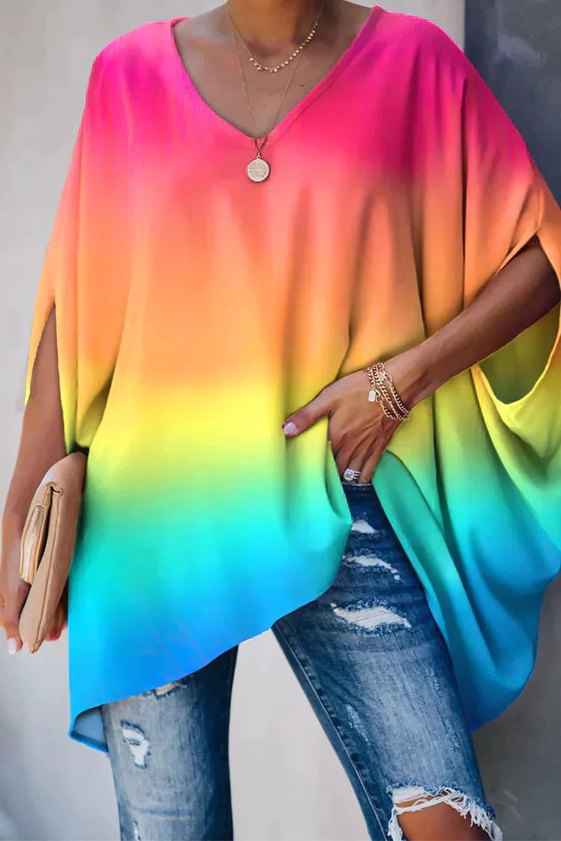 Amara | Women's Vibrant V-Neck Tunic Top