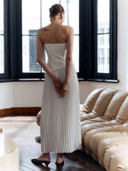 Amaya | Women's Elegant Pleated Maxi Dress