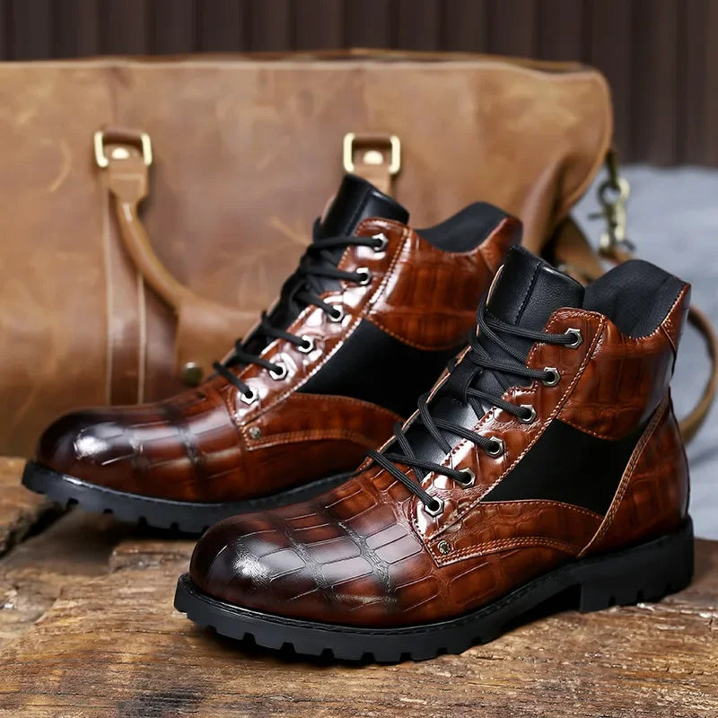 Archer - Men's Stylish Faux Leather Boots