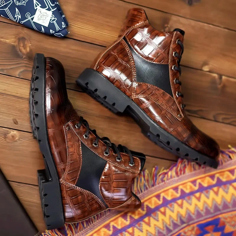 Archer - Men's Stylish Faux Leather Boots