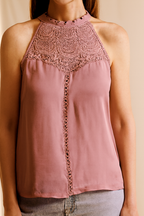 Aria | Women's Lace Halter Going Out Top