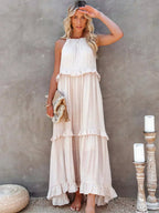 Zara | Women's Elegant Ruffle Maxi Dress