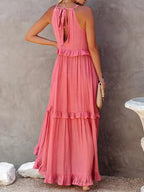Zara | Women's Elegant Ruffle Maxi Dress