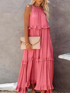 Zara | Women's Elegant Ruffle Maxi Dress