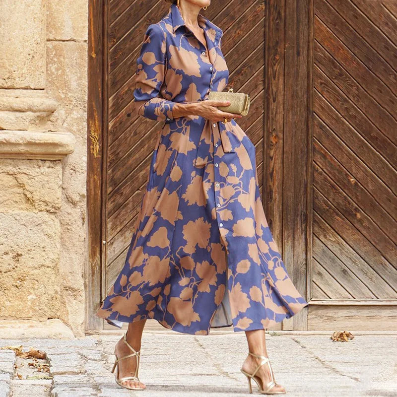 Astrid - Women's Elegant Long Sleeve Maxi Dress