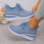 Astrid | Women's Platform Sneakers with Rhinestone Detail