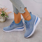 Astrid | Women's Platform Sneakers with Rhinestone Detail