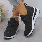 Astrid | Women's Platform Sneakers with Rhinestone Detail