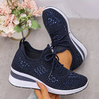Astrid | Women's Platform Sneakers with Rhinestone Detail