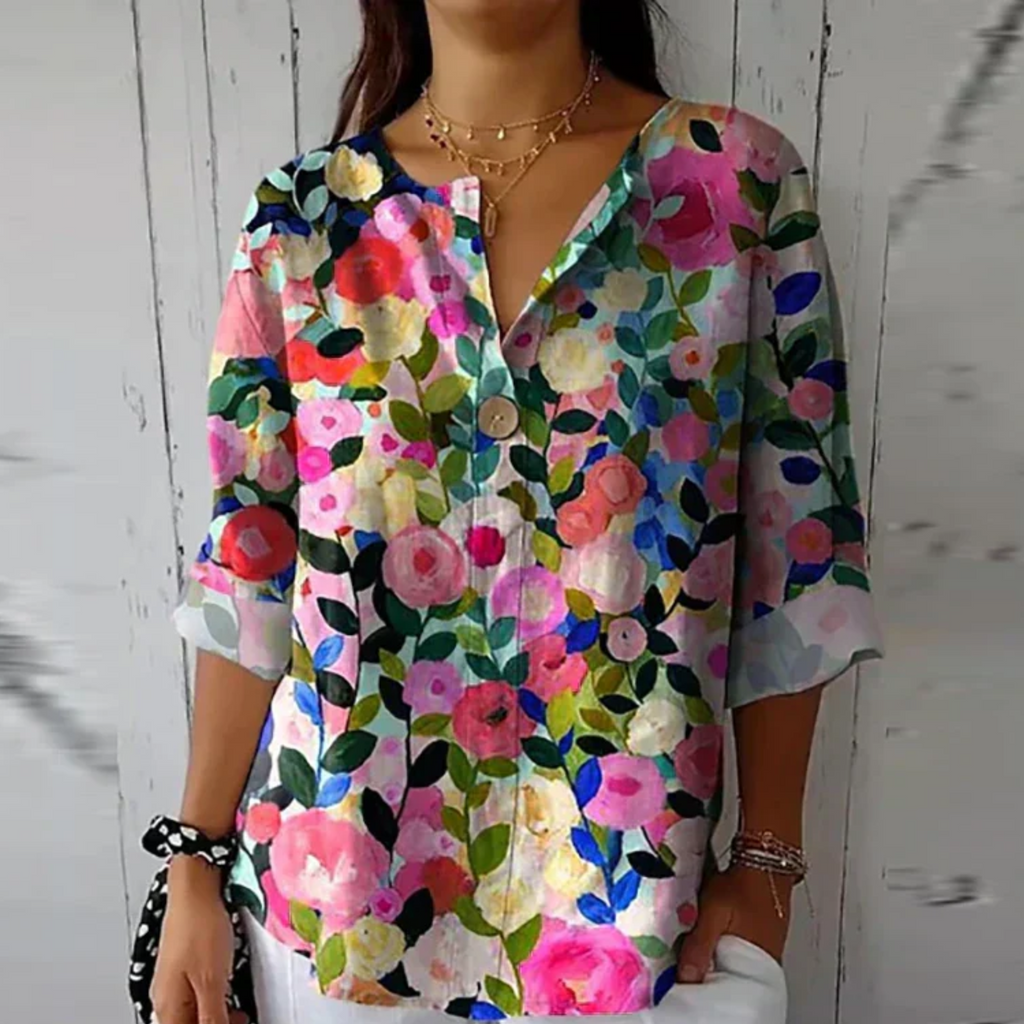 Astrid | Women's Vibrant Floral Print Blouse