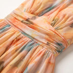 Auralis - Flowy Floral Halter Maxi Dress