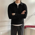Axton - Men's Classic Polo Quarter Zip Sweater