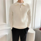 Axton - Men's Classic Polo Quarter Zip Sweater