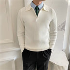 Axton - Men's Classic Polo Quarter Zip Sweater