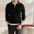 Axton - Men's Classic Polo Quarter Zip Sweater