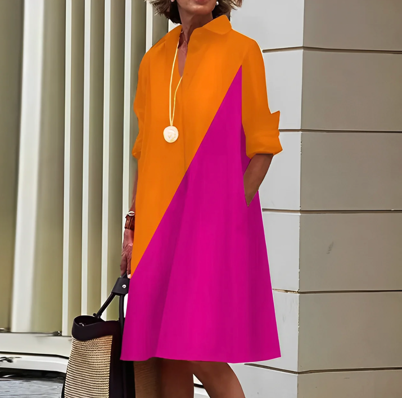 Nia | Women's Effortless A-Line Midi Dress