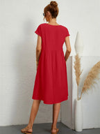 Rhea | Women's Casual Midi Dress with Pockets