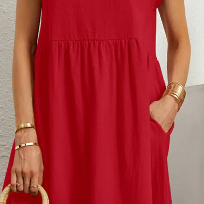 Rhea | Women's Casual Midi Dress with Pockets