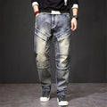 Bram - Men's Casual Straight Jeans with Panel Detail