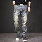 Bram - Men's Casual Straight Jeans with Panel Detail