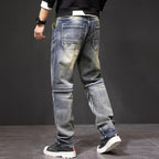 Bram - Men's Casual Straight Jeans with Panel Detail
