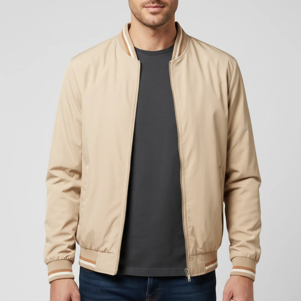 Bram - Men's Classic Bomber Jacket with Contrast Trim