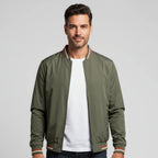 Bram - Men's Classic Bomber Jacket with Contrast Trim