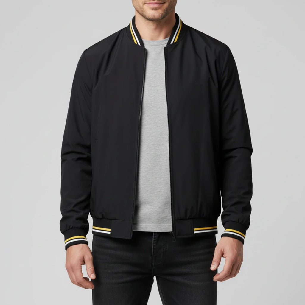Bram - Men's Classic Bomber Jacket with Contrast Trim